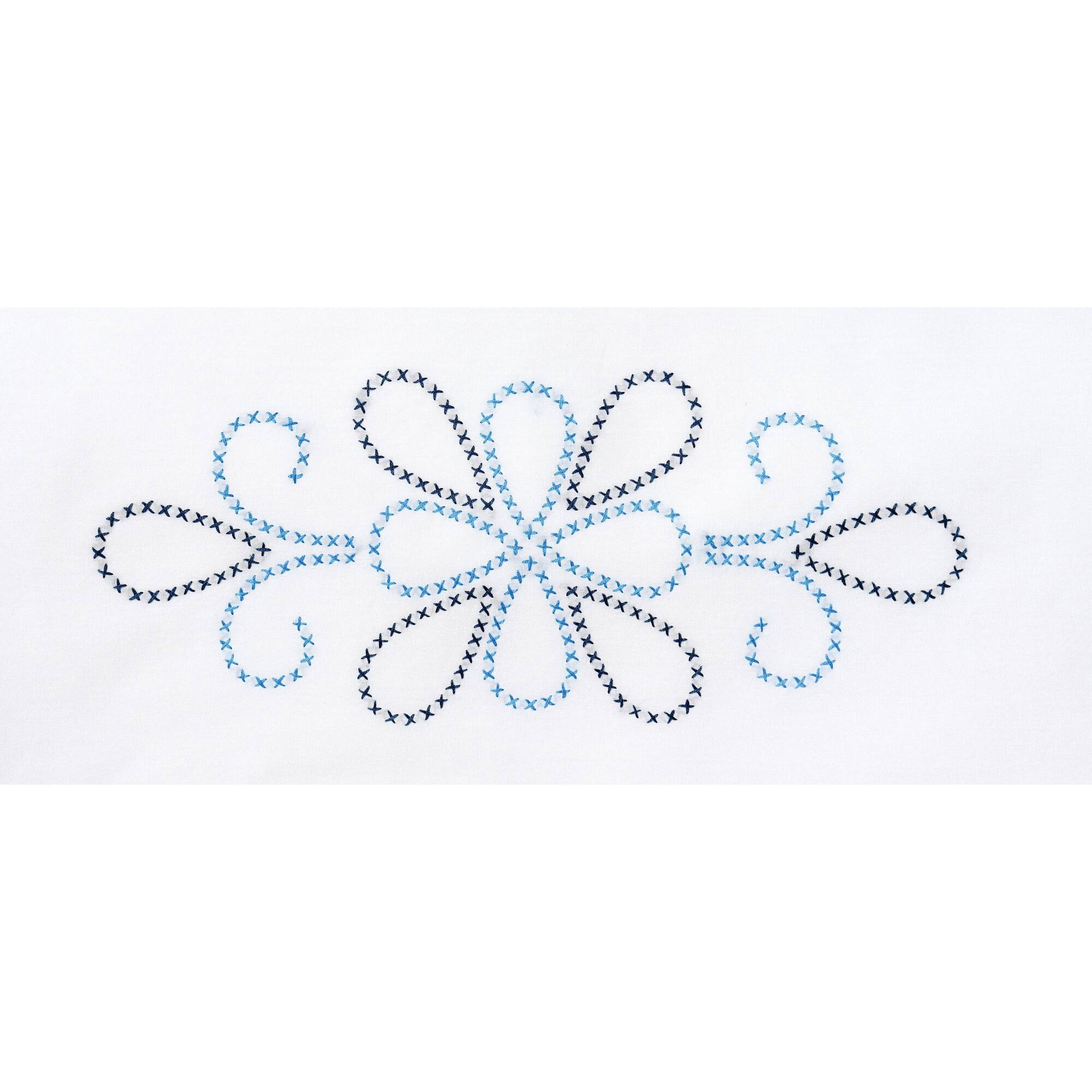 Jack Dempsey XX Design Perle Edge Stamped For Embroidery Pillowcase Set